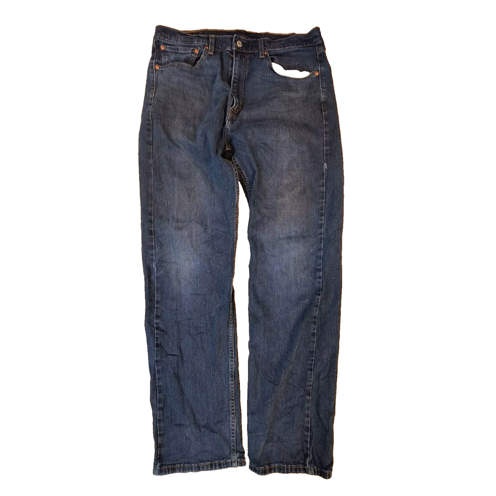 Levi's 505 Jeans - Blue Straight Fit MEN 36x32 (See Pics For Measurements)